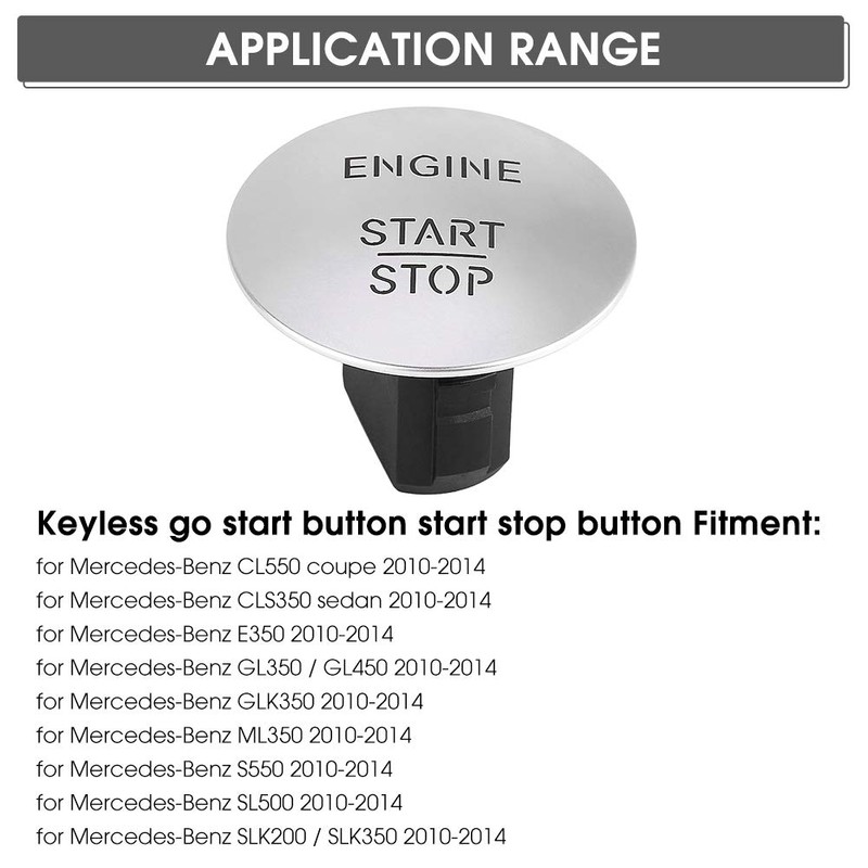 Ejoyous Botón de Arranque Sin Llave, Engine Start Stop Pulsante