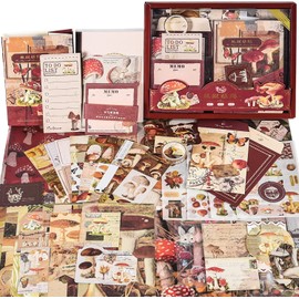 GENCAM Aesthetic Scrapbook Kit, Journaling Scrapbooking Supplies, Vintage Scrapbooking DIY Art Album Craft for Writing, Drawing, Album, Travel Diary (Ccoa Vintage)