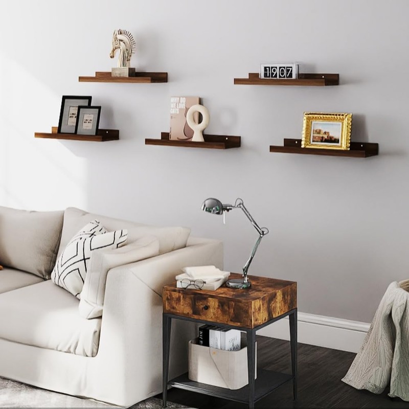 RICHER HOUSE 5 Set Floating Shelves for Wall Decor, Wall