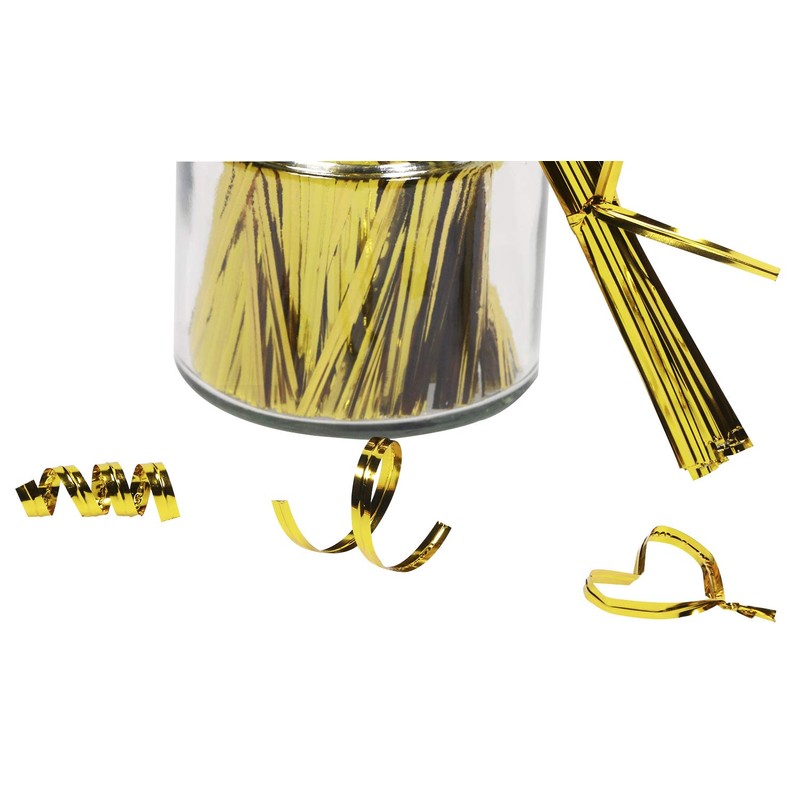 Mini Skater Bread Candy Bag Ties 800pcs 4 Inch(Gold)