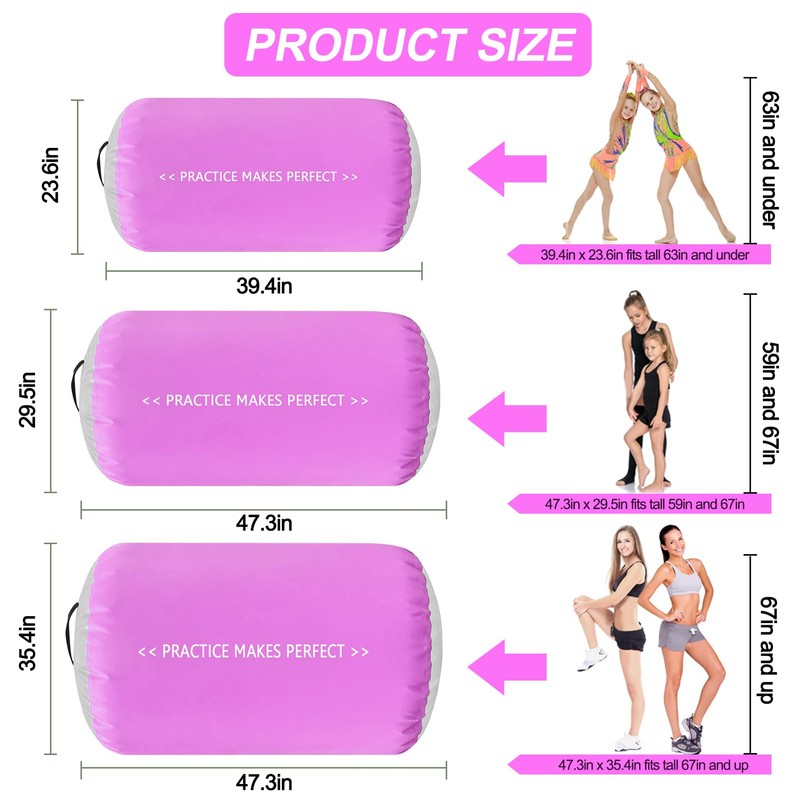 VOFiTNY Gymnastics Air Barrel Tumbling Backflip Trainer 3.3 L x