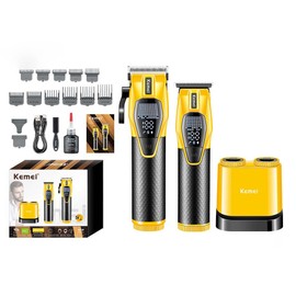 KEMEI 8561 Cordless Hair Clippers for Men Professional,Hair Trimmer,Mens Barber Clippers and Trimmers Set,Electric Hair Cutting Kit,Clipper for Barbers,Rechargeable Haircut Tools