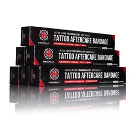 Sterivault 12" Latex-Free Tattoo Aftercare Bandage, 3 Yards Long, Sterile, Waterproof, Glossy