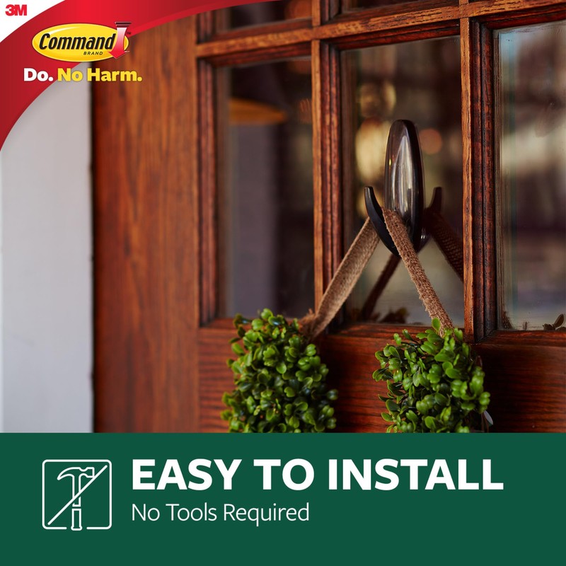 Command Large Outdoor Metallic Bronze Hook [Removable]: 1-Pack (Bronze) [4-Sets]