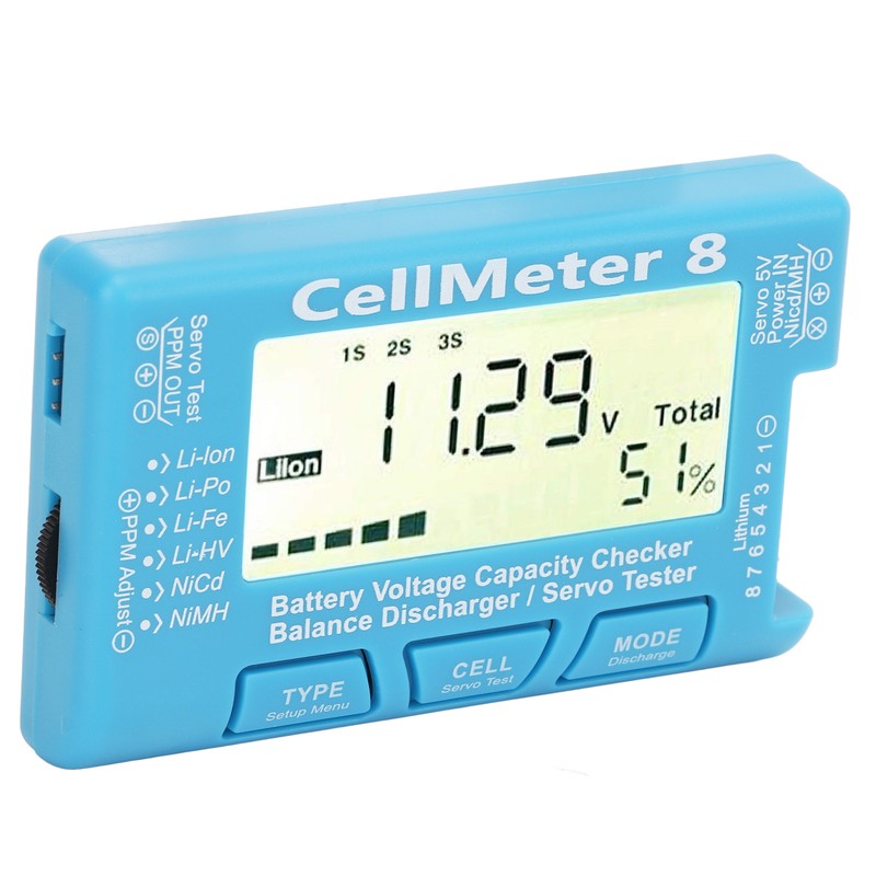 Digital Battery Capacity Checker Voltage Tester Meter for LiPo Life