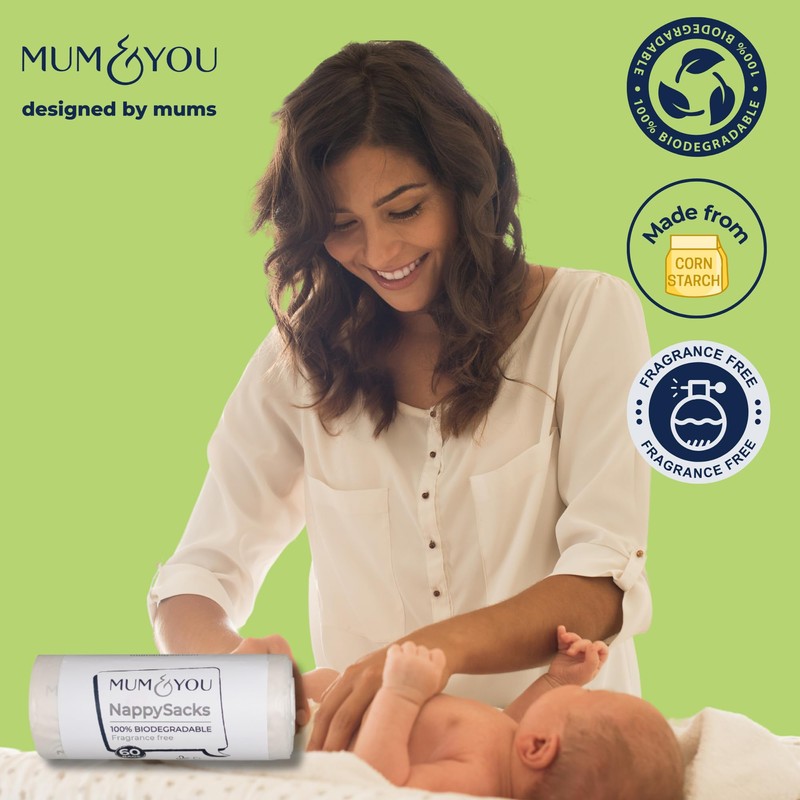 Mum & You 100% biodegradable Nappy Sacks -4 Pack