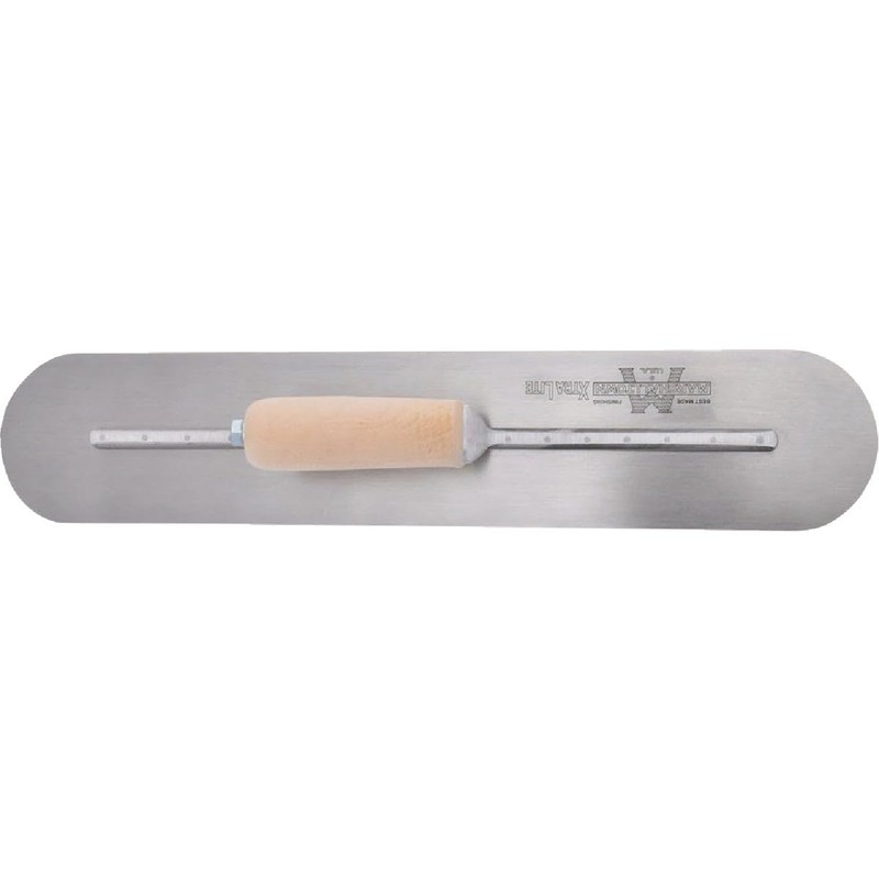 Concrete Finishing Trowel 20 X 4 Rounded Curved Wood Handle
