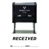 Received by Date Self Inking Rubber Stamp (Black Ink) Large