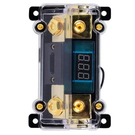 100A Audio Fuse Holder 24V Fuse Holder Distribution Block with LCD Display for Car Audio