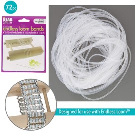 Deb Moffett-Hall’s Endless Loom Bands, 6 Inches Diameter, Pack of 72 Pieces, Black Color, Use with The Endless Loom