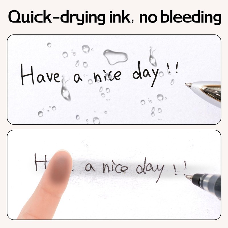 deli Gel Pens, 30 Pcs Retractable Pens Black Ink, Medium