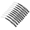10pcs Neck Lanyard Black Polyester Badge Holder for Students Staff