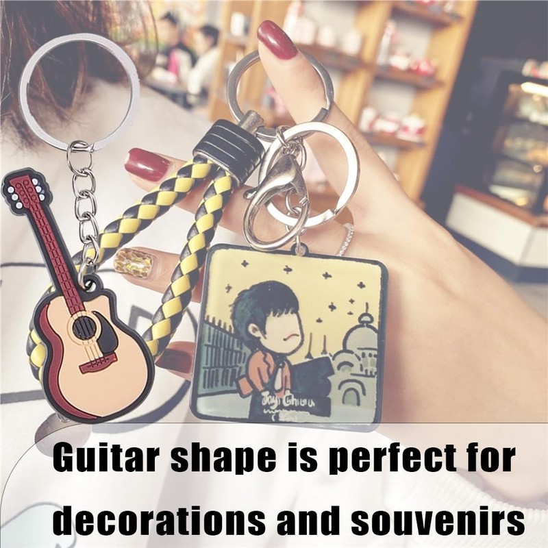 LJFEA 2 pcs Creative Bright Colour Musical Instrument Key Ring