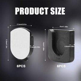 NQEUEPN 6pcs Magnetic Remote Control Holders, Adhesive Remote Control Holder Wall Mount Innovative Slot Design Remote Control Organizer for Wall Home Office Remote Control Storage