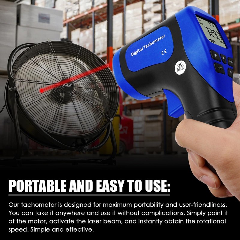 Laser Photo Tachometer RPM Gauge Tester for Engine Digital and