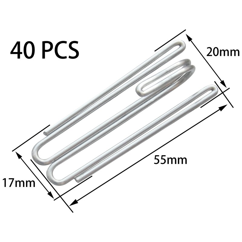 40 PCS Metal Curtain Pleat Hooks
