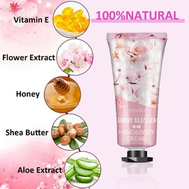 16 Pack Hand Cream Gifts Set, Christmas Stocking Stuffers Gifts For Women, Bulk Hand Lotion Travel Size for Dry Cracked Hands, Mini Hand Lotion for Thank You Gifts with a Greeting Card