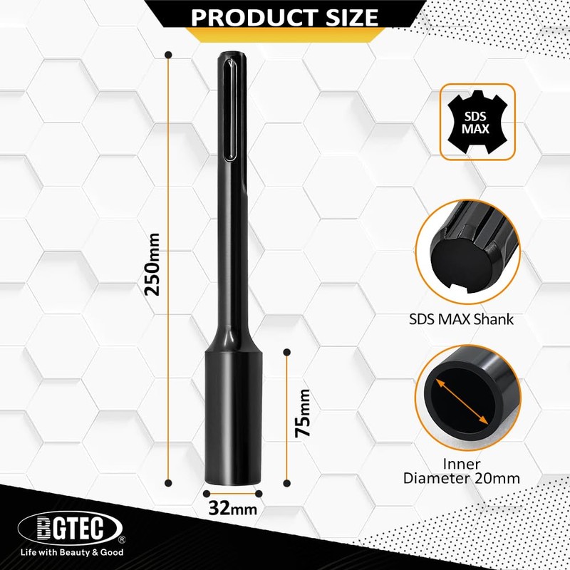 Ground Rod Driver Bit-BGTEC 3/4" SDS MAX Grounding Rod for