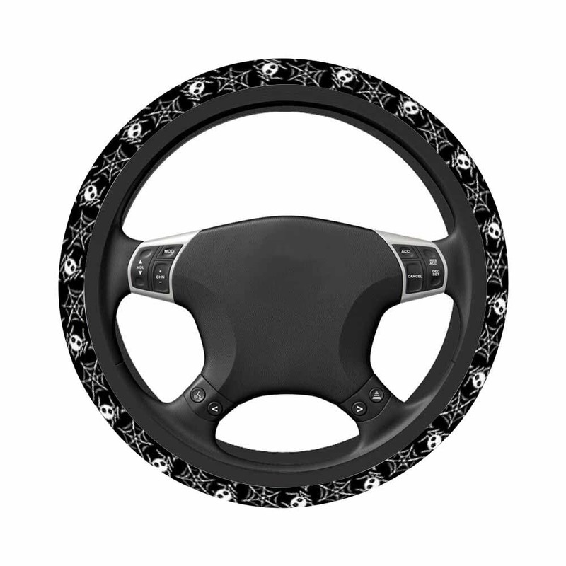 Dolphins Elastic Steering Wheel Cover Two Dolphins in The Blue