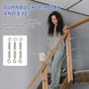 PATIKIL M10 Hook & Eye Turnbuckle, 3 Pcs Stainless Steel