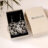 Watforsh Large Silver Star Dangle Earrings for women Big Disc