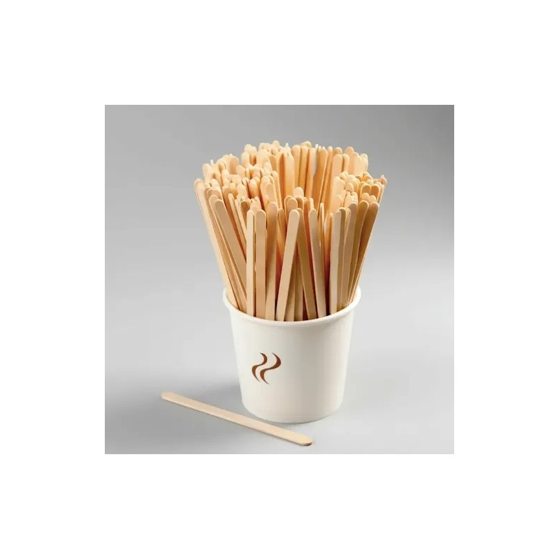 1000 Agitadores De Bebidas 18cm Biodegradables Mezcladores
