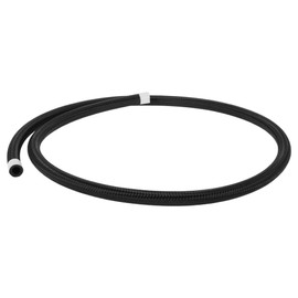 INFINAUTO Fuel Line Hose 8.73mm/ 1/3"(ID) 122cm /4ft(L) Vacuum Hose Automotive Fuel Hose CPE Rubber, Nylon Braided Black AN-6