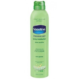 Vaseline Intensive Care Spray Moisturizer, Aloe Soothe 6.5 oz, Twin Pack