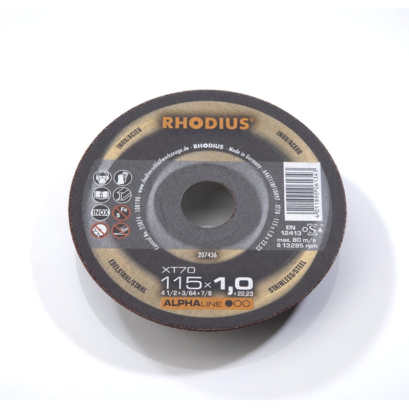 RHODIUS CUTTING DISC, METAL , TIN (PK10),207808,RHODIUS