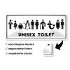 schilderkreis24 - Funny Toilet Saying Motif "Unisex Toilet" Decorative Metal