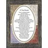 Vintage A True Friend, Poem About True Friendship, 7x9 77933BW