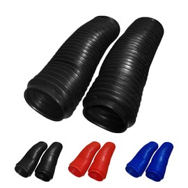 DJ-Motor 340mm Front Fork Boots Shock Covers Rubber For Pit Dirt Bike Motorcycle Motor (Black)