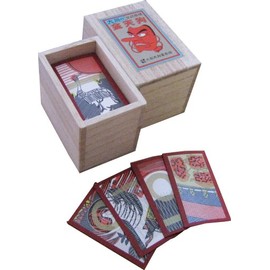 Oishi Tengudo Japanese Playing Cards Game Hanafuda Echigo Flower Red Paulownia Box