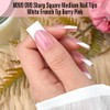 NOVO OVO Medium Sharp Square White French Tip Nail Tips