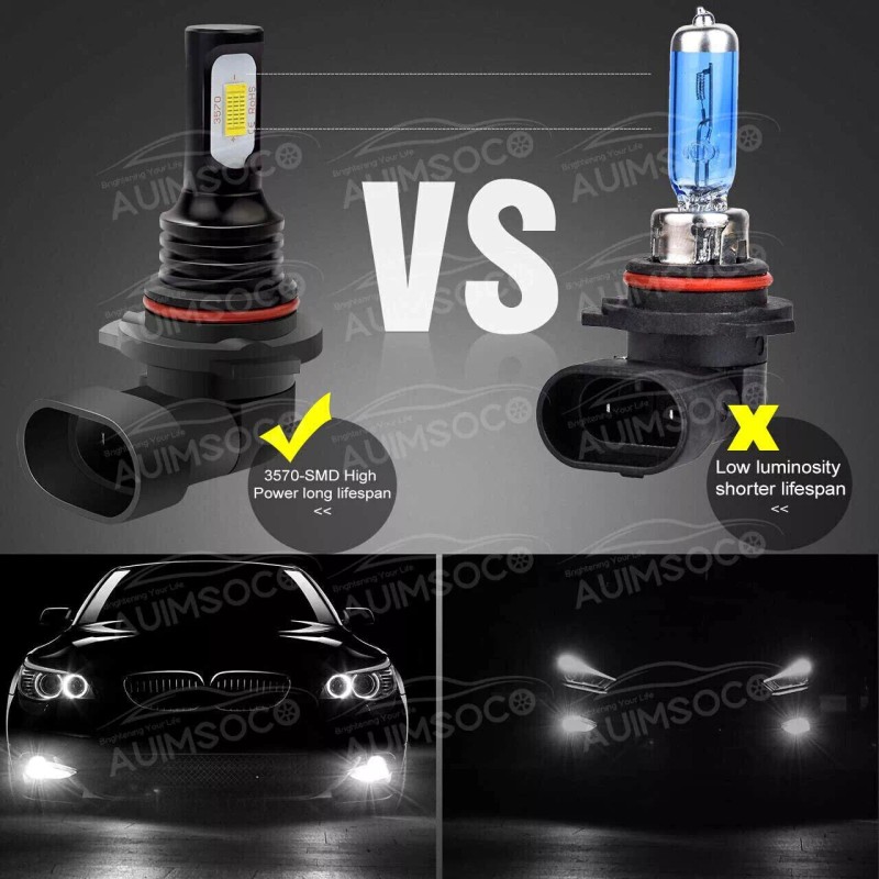 AUIMSOCO HB4 9006 LED Car Light Bulbs 6500K Conversion Kit