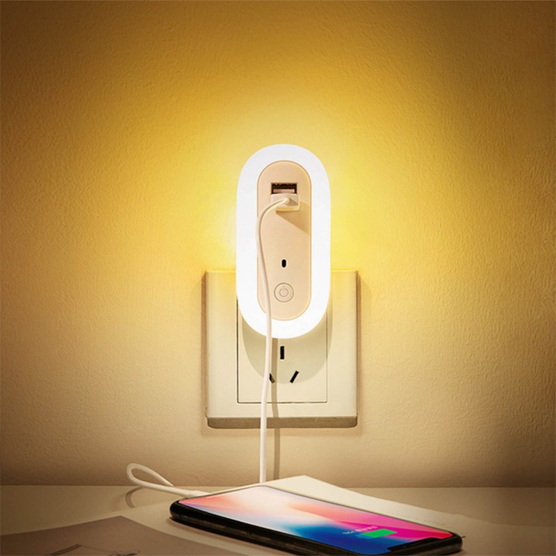 Night Lights Plug Into Wall LED Wall Bedside Lamp with