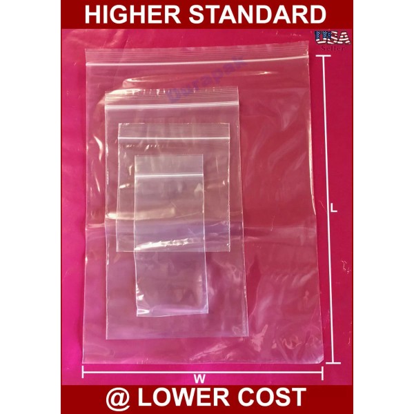 Durapak Supplies 1000 ~ 2 Mil 2X6 Zip Reclosable Lock