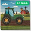 DIWULI Children's Birthday Napkins Tractor Pack of 20