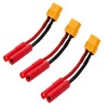3 pcs XT60 Plug Female Connector to HXT 4MM 4.0MM