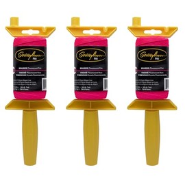 Stringliner 25162 Pro Mason’s Line Reels – 1/4 Lb. 250′. Stringliner® PRO BRAIDED FL PINK 250'. (3 Pack)
