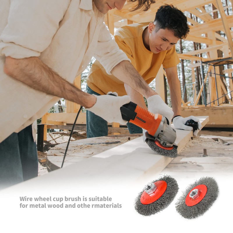 KEJJNYER 6 Pack Wire Wheels for 4 1/2 Angle Grinder,