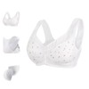 Numgug Daisy Bras for Older Women, Front Snap Closure Bras,with