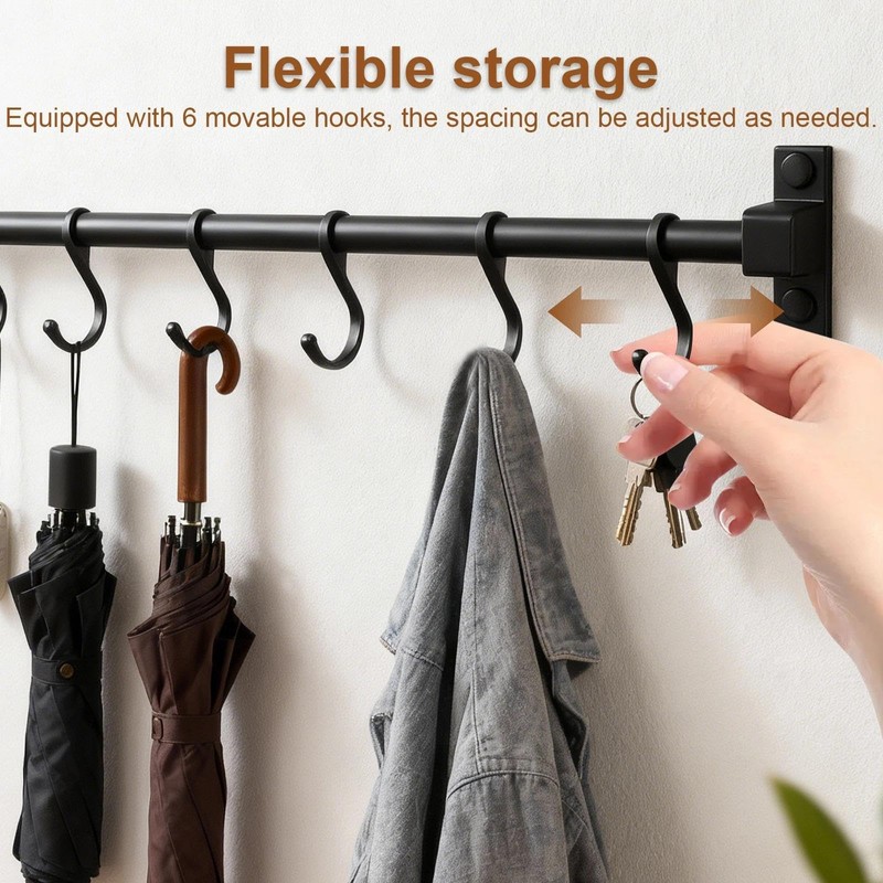 QYDKWK Kitchen Hanging Rack Utensil Rod, Metal Kitchen Holder Hanger,