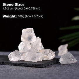 VMDEKK Clear Quartz Raw Crystals and Gemstones Kits,7 Chakra Crystals Healing Crystal Gifts for Women, Natural Tumbled Stone for Reiki,Wiccan,Decoration,Crystal Gravel with Instruction for Beginner