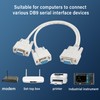 PNGKNYOCN DB9 Y Splitter Cable DB9 9 Pin 1 Female
