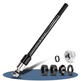 WingFly Thru Axle with Bicycle Axle Adapter, M12 160-178 mm Thru Axle Adapter, Adjustable Shaft Length, Thru Axle Compatible with Most Bicycle Trailer Couplings (M12 x 1.75)