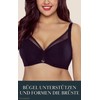 VIVISENCE Women's Soft Bra Perfect Support Decorative Border on the
