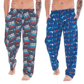 Mens Pack of 2 Gamer Lounge Pants | Eat Sleep Game Repeat Designs | Cotton Lounge Wear | Gamer Gift Idea - Mens Sizes S - 2XL (XL)