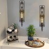 Ironlux Wall Candle Sconces Set of Two, Cast Iron Wall