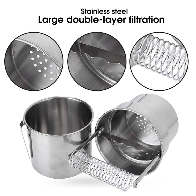 Artist Brush Washer Bucket Double Layer Filtration Basin Portable Stainless